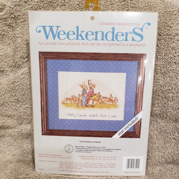 Beatrix Potter Other - SEALED VTG Beatrix Potter Flopsy Bunnies Cross Stitch Kit